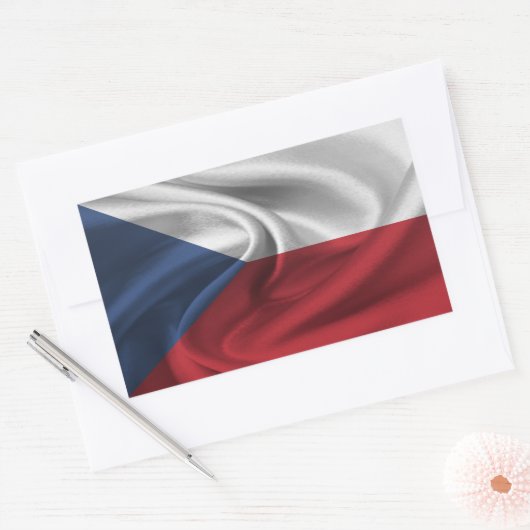 vlag Tsjechië Rechthoekige Sticker (Envelop)