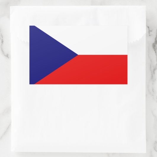 vlag Tsjechië Rechthoekige Sticker (Tas)