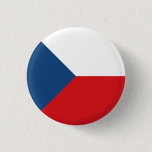 vlag Tsjechië Ronde Button 3,2 Cm (Voorkant)