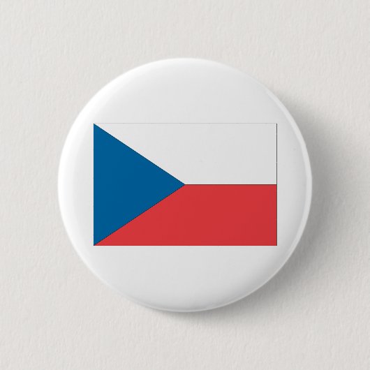 vlag Tsjechië Ronde Button 5,7 Cm (Voorkant)