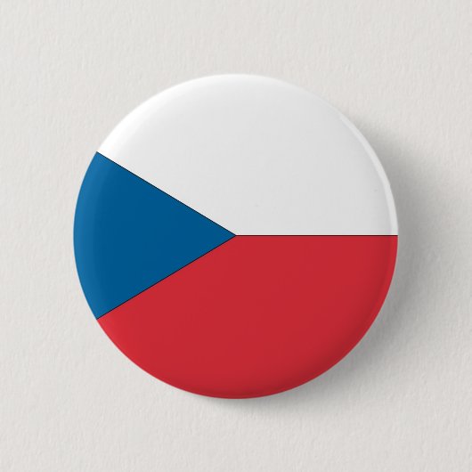 vlag Tsjechië Ronde Button 5,7 Cm (Voorkant)