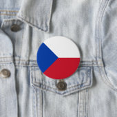 vlag Tsjechië Ronde Button 7,6 Cm (In situ)