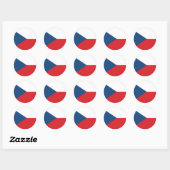 vlag Tsjechië Ronde Sticker (Vel)