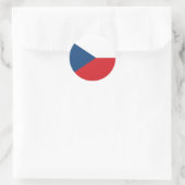 vlag Tsjechië Ronde Sticker (Tas)