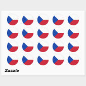 vlag Tsjechië Ronde Sticker (Vel)