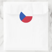 vlag Tsjechië Ronde Sticker (Tas)
