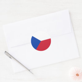 vlag Tsjechië Ronde Sticker
