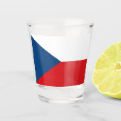 vlag Tsjechië Shot Glas (Voorkant)