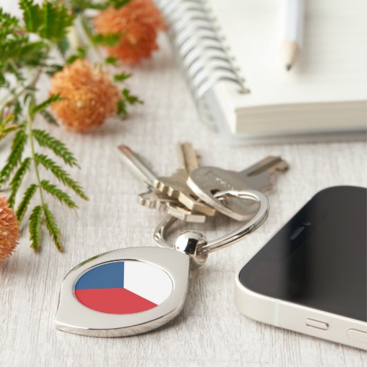 vlag Tsjechië Sleutelhanger (Zijkant)