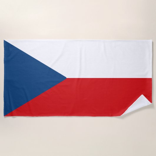 vlag Tsjechië Strandlaken (Voorkant)