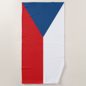 vlag Tsjechië Strandlaken (Voorkant)