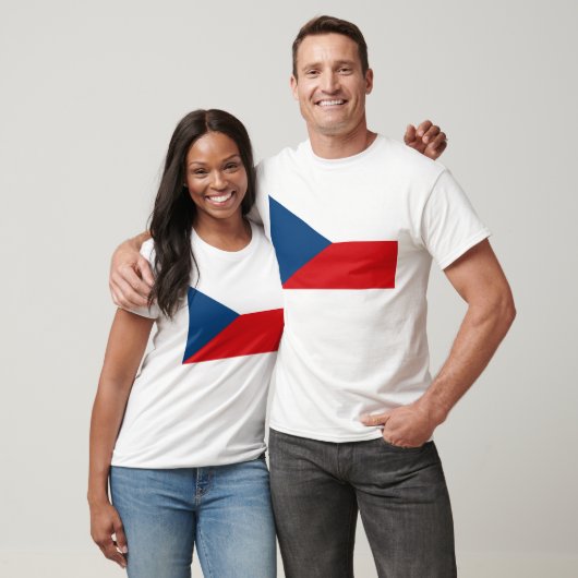 vlag Tsjechië T-shirt (Unisex)