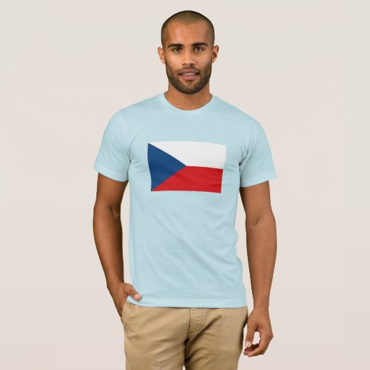 vlag Tsjechië T-shirt (Voorkant volledig)