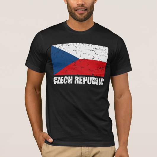  vlag Tsjechië T-shirt (Voorkant)