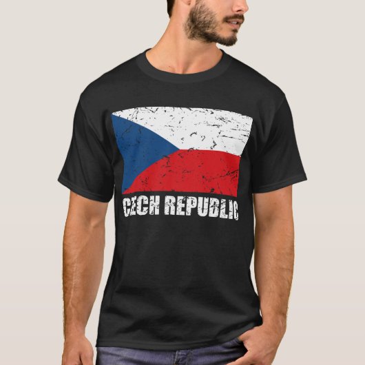 vlag Tsjechië T-shirt (Voorkant)