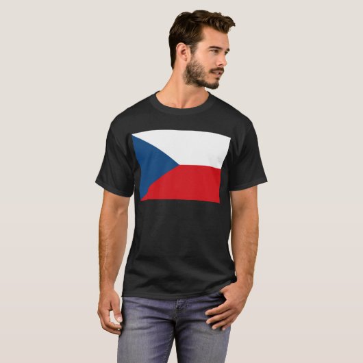 vlag Tsjechië T-shirt (Voorkant volledig)