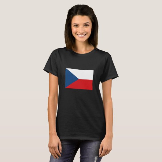 vlag Tsjechië T-shirt (Voorkant volledig)