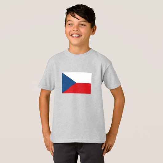 vlag Tsjechië T-shirt (Voorkant volledig)
