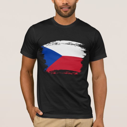 vlag Tsjechië T-shirt (Voorkant)