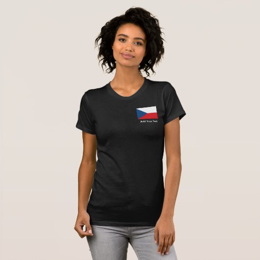 vlag Tsjechië T-shirt (Voorkant volledig)