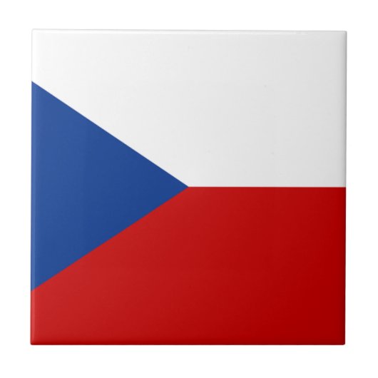 vlag Tsjechië Tegeltje (Voorkant)