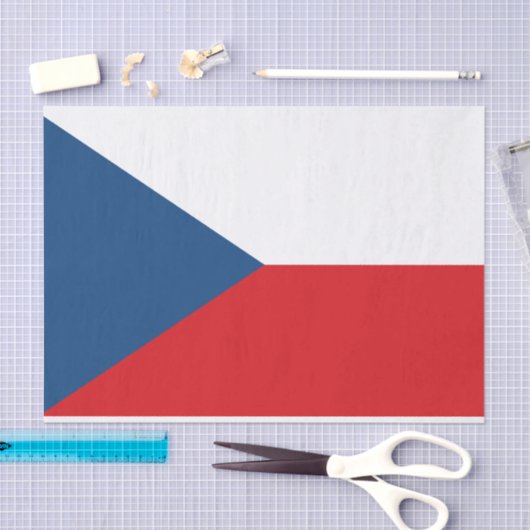 vlag Tsjechië Tissuepapier (Craft)