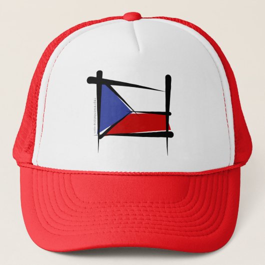 Vlag Tsjechië Trucker Pet (Voorkant)