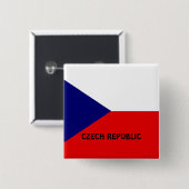 vlag Tsjechië Vierkante Button 5,1 Cm (Voorkant /achterkant)