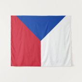 vlag Tsjechië Wandkleed (Voorkant (horizontaal))