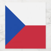 vlag Tsjechië Wijn Etiket (Enkel label)