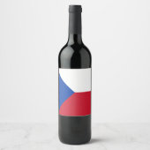 vlag Tsjechië Wijn Etiket (Voorkant)