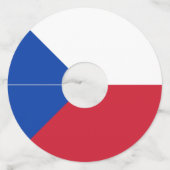vlag Tsjechië Wijnglaslabel (Voorkant)