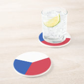 vlag Tsjechië Zandsteen Onderzetter (Zijkant)