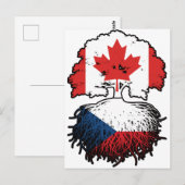 Vlag Tsjechische Canadese bomen Briefkaart (Voorkant / Achterkant)