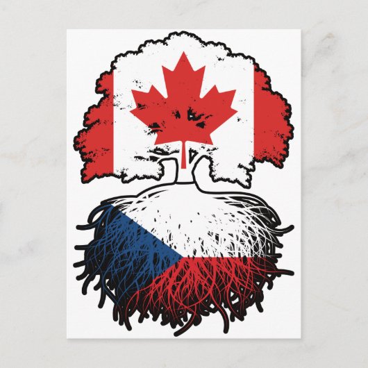 Vlag Tsjechische Canadese bomen Briefkaart (Voorkant)