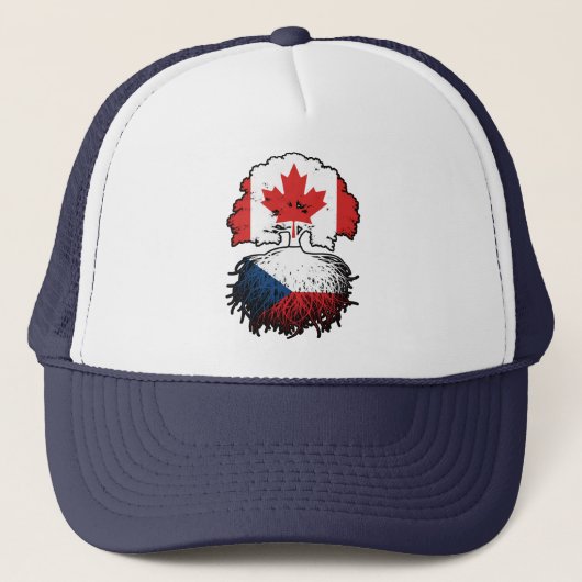 Vlag Tsjechische Canadese bomen Trucker Pet (Voorkant)