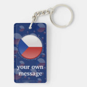 Vlag Tsjechische Republiek Sleutelhanger (achterkant)