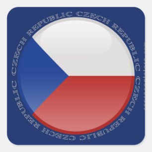Vlag Tsjechische Republiek Vierkante Sticker