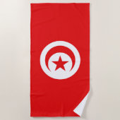 Vlag Tunesië Strandlaken (Voorkant)