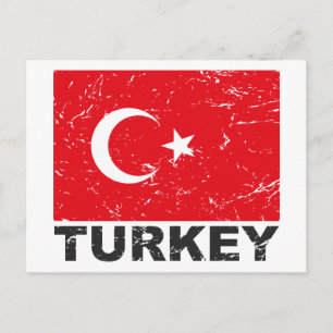 vlag Turkije Briefkaart