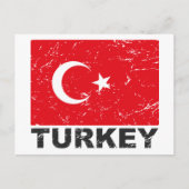  vlag Turkije Briefkaart (Voorkant)