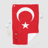 vlag Turkije Golfhanddoek (Insitu)