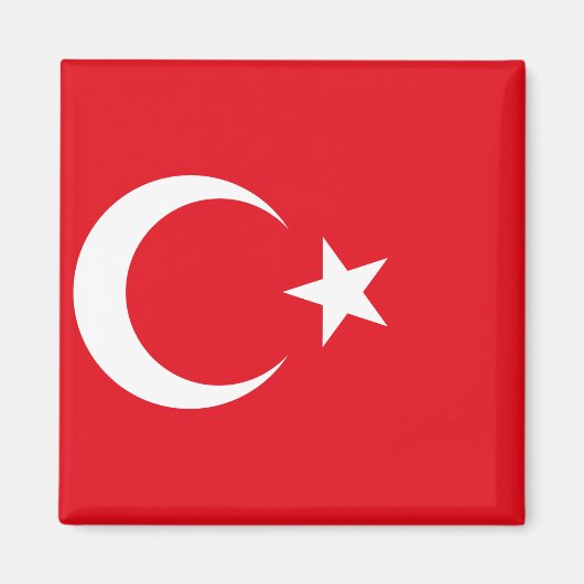 vlag Turkije Magneet (Voorkant)