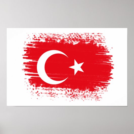 vlag Turkije Poster (Voorkant)