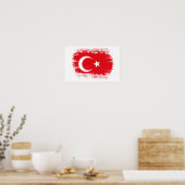 vlag Turkije Poster (Keuken)