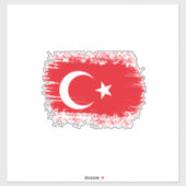 vlag Turkije Sticker (Vel)