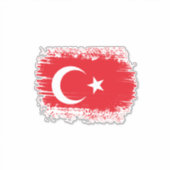 vlag Turkije Sticker (Voorkant)