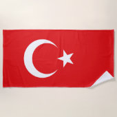 Vlag Turkije Strandlaken (Voorkant)