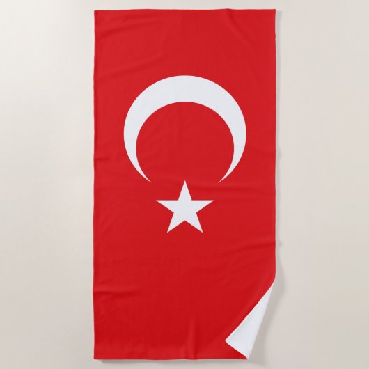 Vlag Turkije Strandlaken (Voorkant)