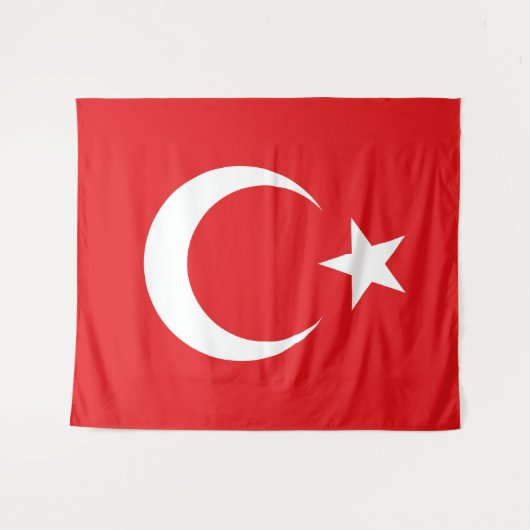 Vlag Turkije Wandkleed (Voorkant (horizontaal))